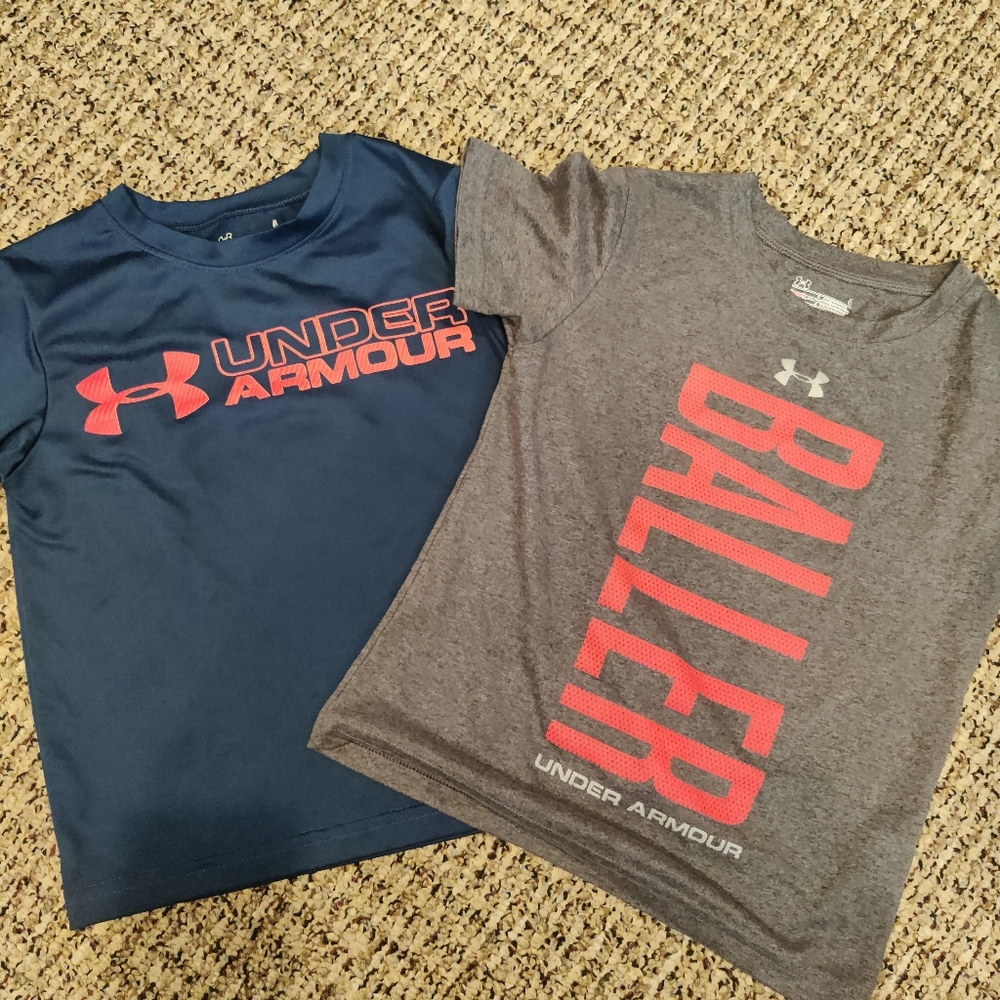 Boys Under Armour size 4 shirts